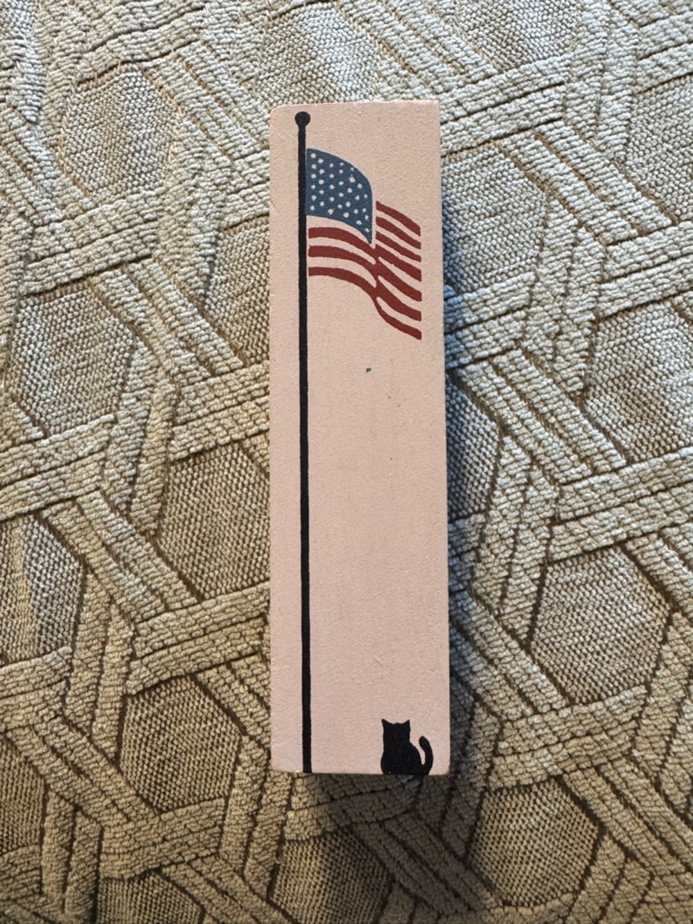 Cat's Meow Village U.S. American Flag accessory, Vintage Classic Shelf Sitter